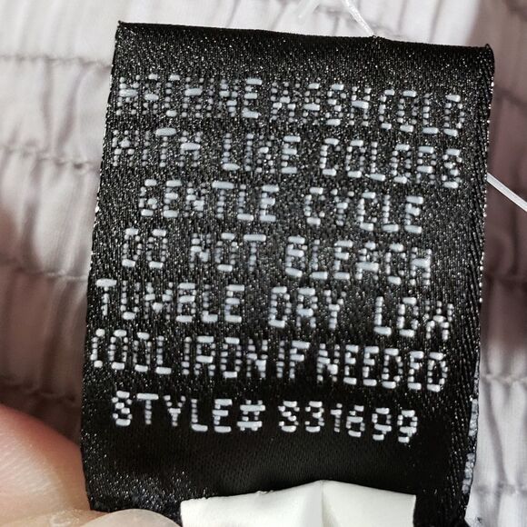 🔺️Stooshy Grayish Lavender Floral Embroider Textured Skirt Large - Picture 8 of 8